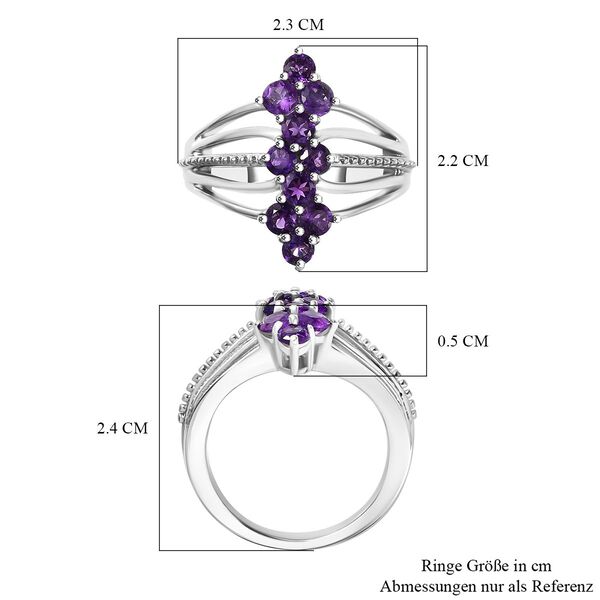 Afrikanischer Amethyst Ring Messing (Größe 21.00) ca. 1,05 ct image number 6