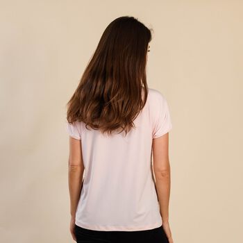 TAMSY - Pailletten Top, Gr&ouml;&szlig;e 42, Blush Rosa