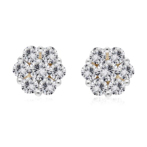 Florale Druckfassung-Diamant-Ohrstecker I1-I2 SGL zertifiziert in 585 Gelbgold, 1,00 ct. image number 0