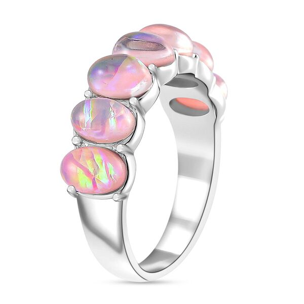 Künstlicher Rosa Opal Ring, 316L Edelstahl (Größe 20.00) image number 3