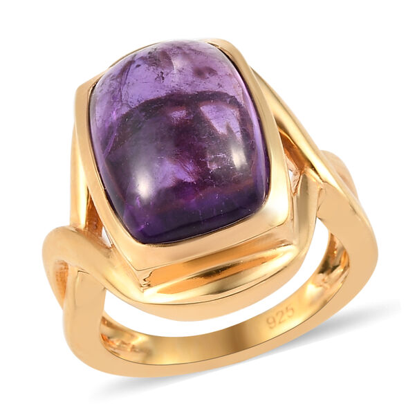 Afrikanischer Amethyst Ring, 925 Silber Gelbgold Vermeil  ca. 3,00 ct image number 4