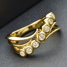 Moissanit Ring 925 Silber vergoldet  ca. 0,40 ct image number 1