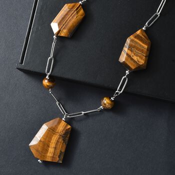 Tigerauge 50cm Halskette - 240 ct.