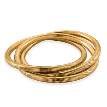 Flexibles Wickelarmband-Trio in Goldton