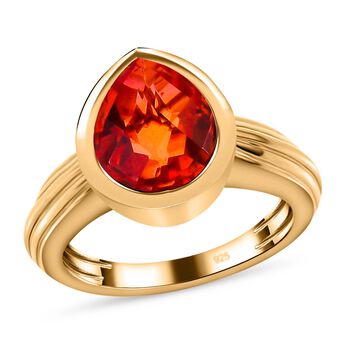 Padparadscha Triplett Quarz Ring - 3,83 ct.