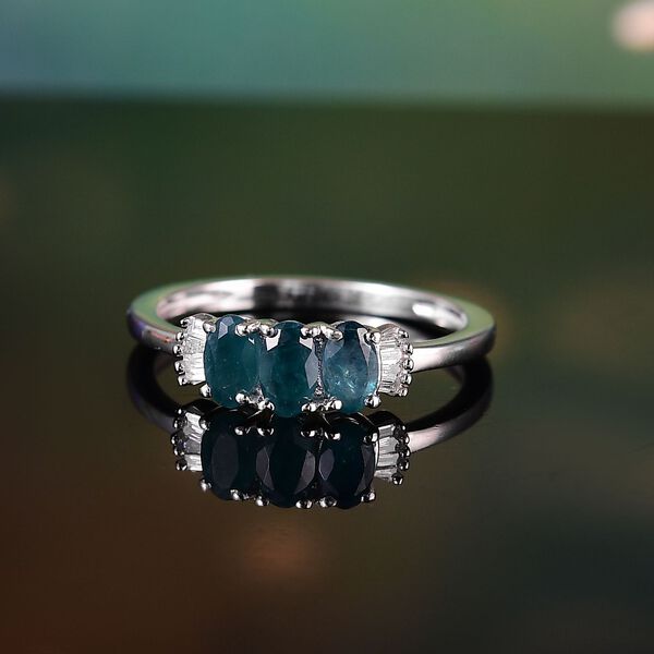 AAA Grandidierit und Diamant Ring - 0,73 ct. image number 2