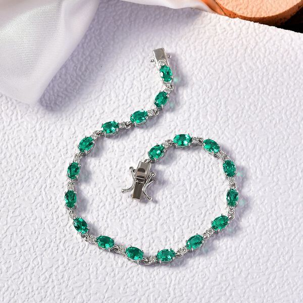 AAA Labor kolumbianisches Smaragd und Labor Diamant Armband image number 2