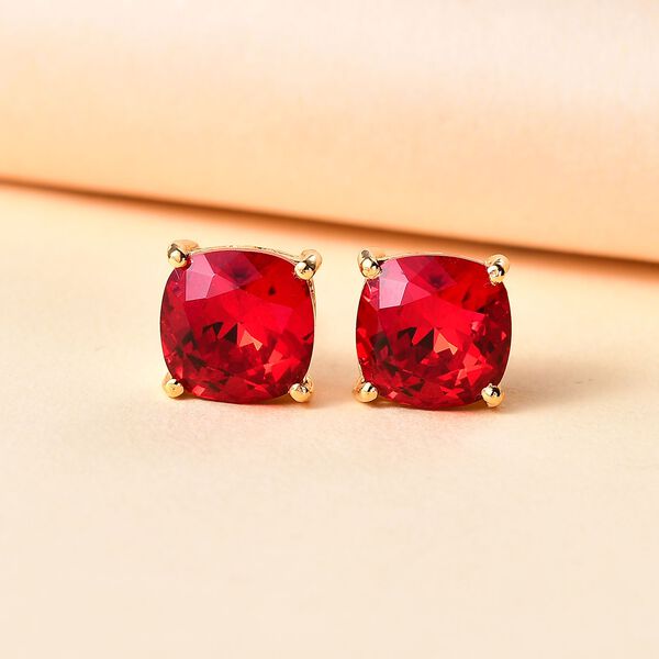 J Francis gefertigt mit SWAROVSKI- Siam Farbe Swarvoski Kristall Ohrringe image number 2