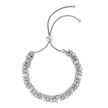 K&ouml;nigskette Armband, Reiner Edelstahl, ca. 15.25cm, silberfarben