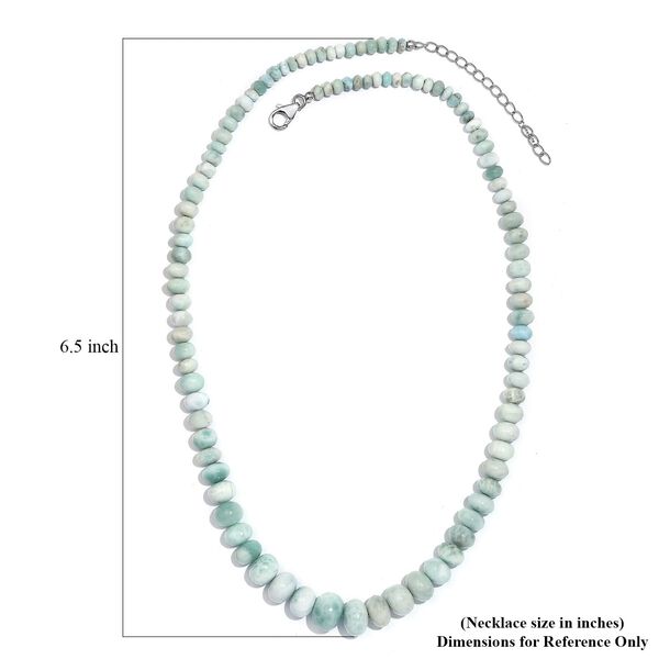 Nat&uuml;rliche, gr&uuml;ne Larimar Halskette, 45 cm - 120 ct. image number 5