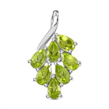 Nat&uuml;rlicher Peridot-Anh&auml;nger, 925 Silber ca. 1,74 ct