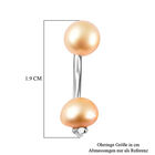 Goldene Süßwasser Perle Ohrringe 925 Silber rhodiniert image number 4