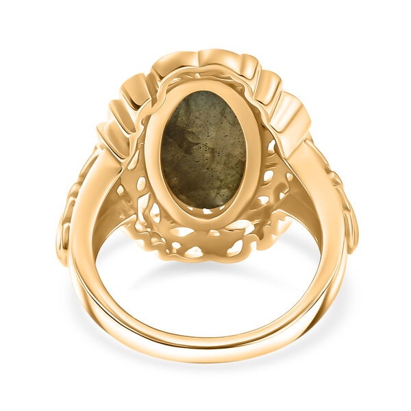 EVER TRUE AAA Labradorit Ring Nickelfreies Messing (Gr&ouml;&szlig;e 19.00) ca. 4,92 ct image number 6