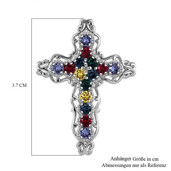 J Francis gefertigt mit SWAROVSKI- Multi Swarovski Kristall Anhänger image number 6