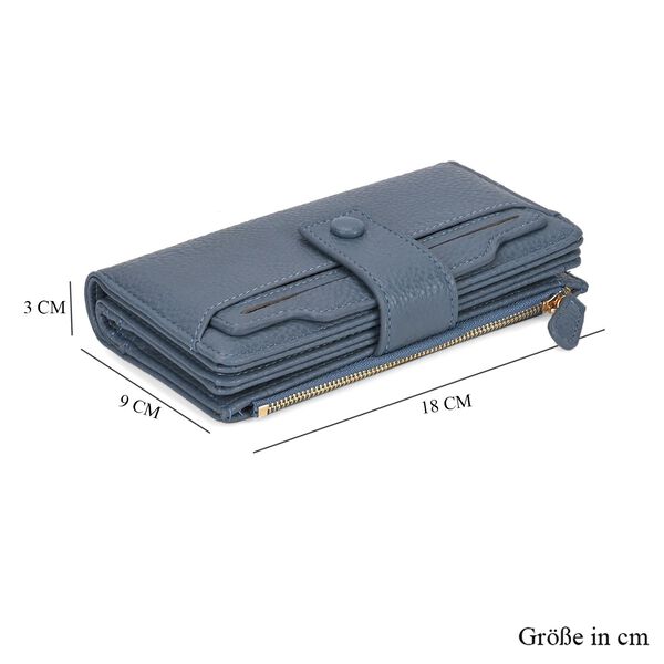 Brieftasche mit RFID-Schutz, 18x3x9cm, Blau image number 8