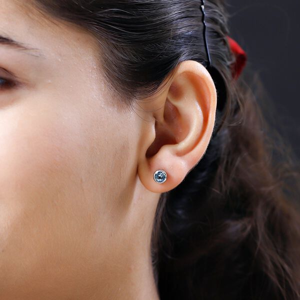 Pfau Tansanit Ohrstecker - 1,11 ct. image number 3