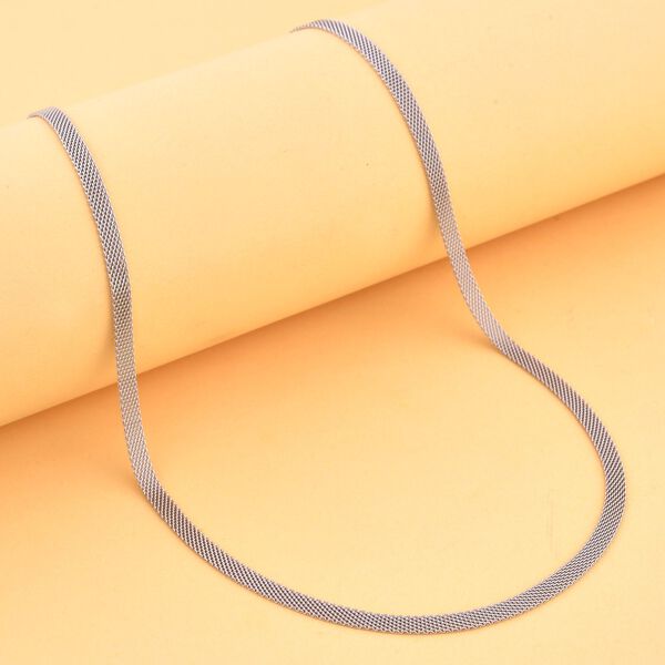 Garibaldi Halskette, ca. 50 cm + 5 cm Extender, Edelstahl ca. 6,50g, silberfarben image number 2