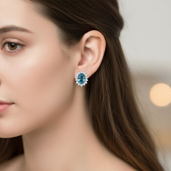 D'Joy AA blauer und wei&szlig;er Zirkon Ring - 3,10 ct.