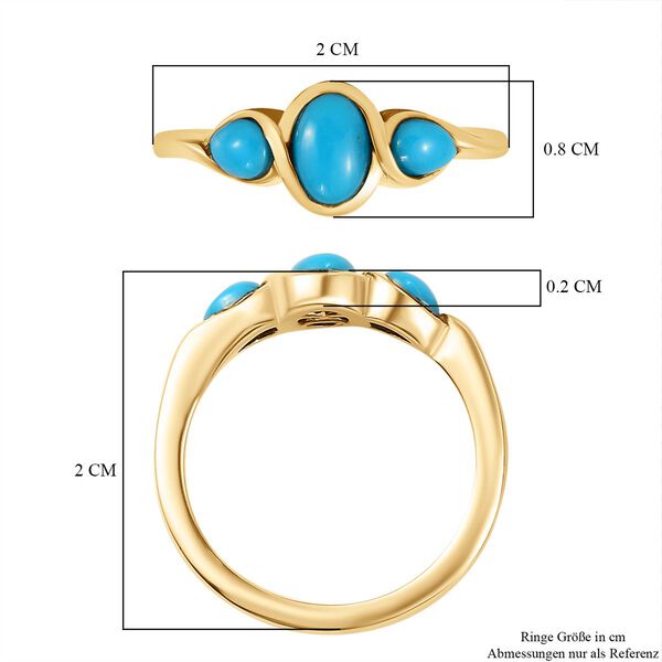 Amerikanischer, nat&uuml;rlicher Sleeping Beauty T&uuml;rkis-Ring - 0,79 ct. image number 7