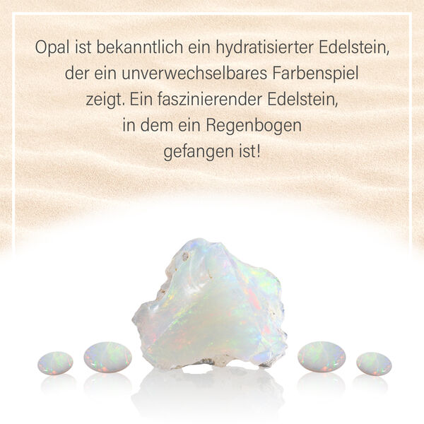 Pristine weiße Opal-Halskette image number 10