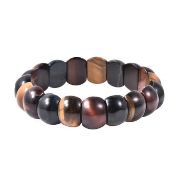 Mehrfarbiges Tigerauge-Armband, 16.5 cm, ca. 155,00 ct