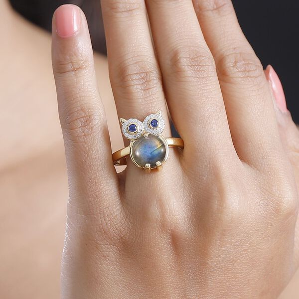 GP Trionfo Kollection- Labradorit, Kyanit, Zirkon und Kanchanaburi blauer Saphir-Ring - 4,88 ct. image number 3