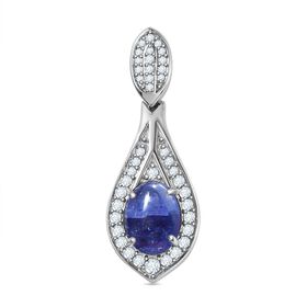 AA Tansanit und Zirkon Anhänger - 1,63 ct.
