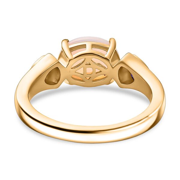 D'Joy AA Nat&uuml;rlicher, &auml;thiopischer Welo Opal, Afrikanischer Amethyst Ring 925 Silber 750 Gelb Vergoldet (Gr&ouml;&szlig;e 17.00) ca. 1.31 ct image number 6