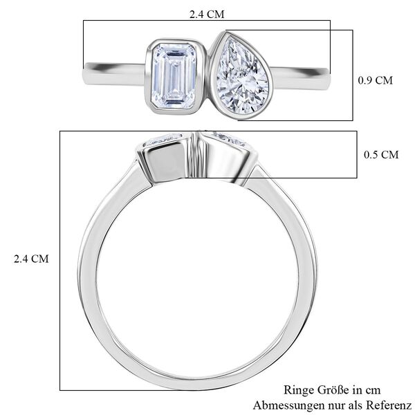 LUXURIANT DIAMOND - Lab Grown Diamant VS-EF SGL zertifiziert Ring 375 Gold (Größe 18.00) (10-15 Werktage Lieferzeit) ca. 1.00 ct image number 6