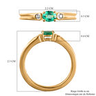 Kolumbianischer Smaragd und Zirkon-Ring - 0,39 ct. image number 6