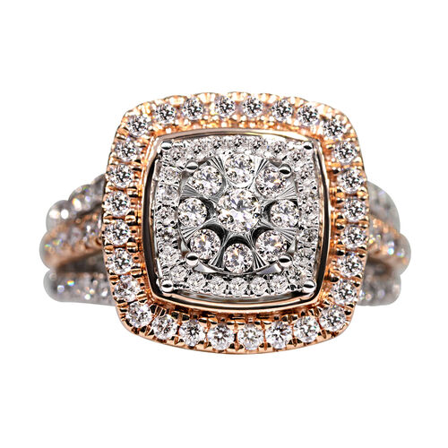 New York Kollektion- P1 GH Diamant Ring in 585 Weiß- und Gelbgold - 1,50 ct. image number 0