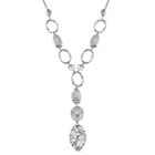 Y-Collier mit Kristallanhänger und silberfarbenen Details, ca. 52 cm ca. 58,60g