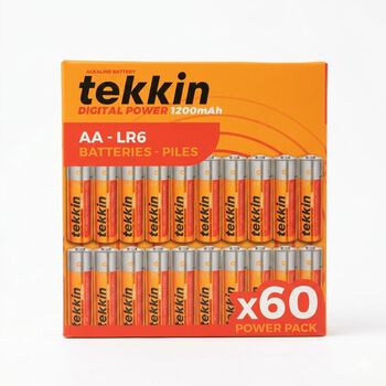 Tekkin Digital Power Alkaline Batterien AA LR06, 60er Set