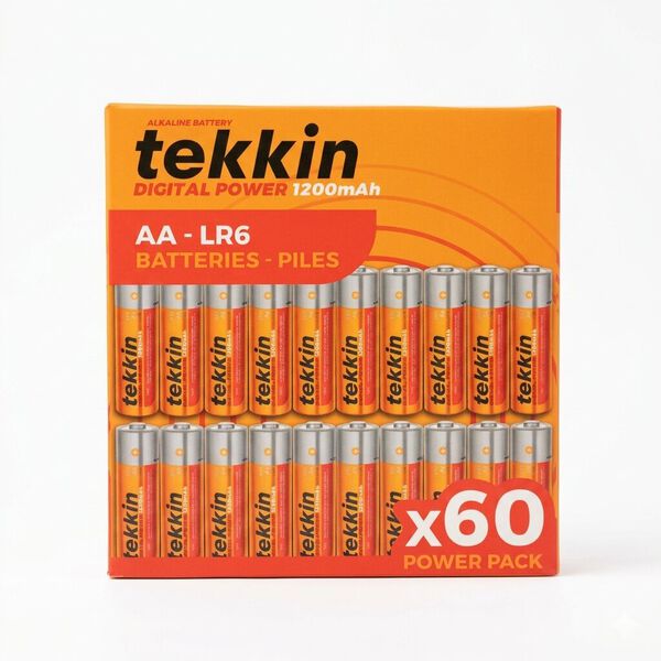 Tekkin Digital Power Alkaline Batterien AA LR06, 60er Set