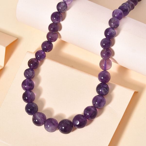 Afrikanischer Amethyst Halskette ca. 50 cm Messing rhodiniert ca. 191.00 ct image number 2