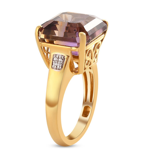 Exklusives Angebot - Premium Ametrin und weißer Zirkon-Ring, 925 Silber vergoldet  ca. 8,77 ct image number 5