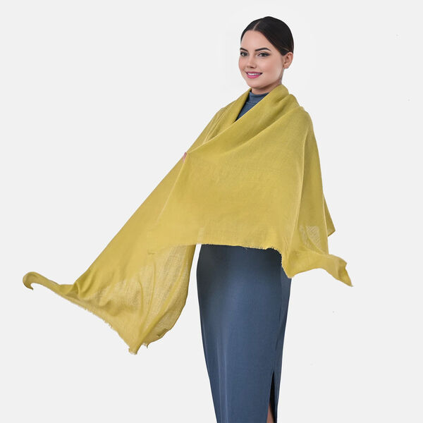 LA MAREY - Gro&szlig;formatiger Schal, 100% Kaschmirwolle, 70 x 195 cm, olivgr&uuml;n image number 2