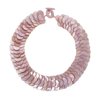 EINAMLIGES ANGEBOT Rosa Perlmutt Kette ca. 40.50 cm