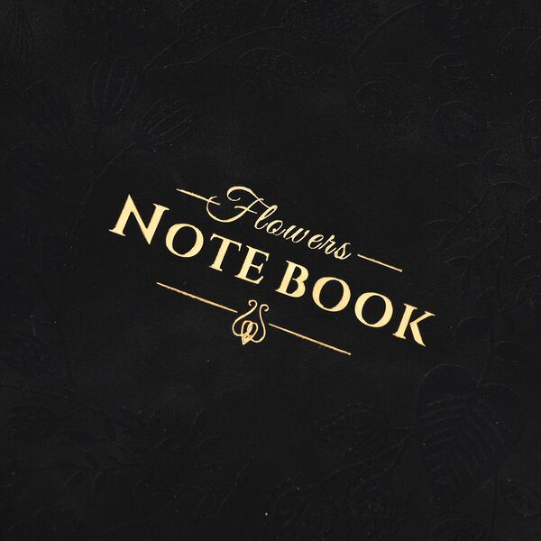 Premium Set; Notizbuch und Taschentagebuch mit geschnitztem, samtigem Hardcover und Kugelschreiber, Schwarz image number 6