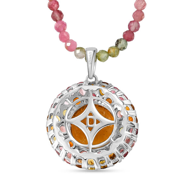 D'Joy AA Citrin, Mehrfarbig-Turmalin Schmuckset ca. 50 cm 925 Silber rhodiniert ca. 41,25 ct. image number 4