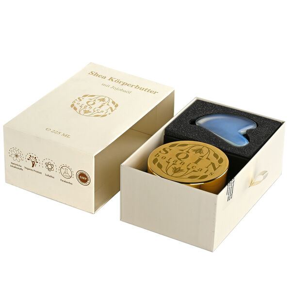 SQIN botanicals Shea K&ouml;rperbutter mit Jojoba&ouml;l  inkl. Opalit Gua Sha, 225ml image number 6