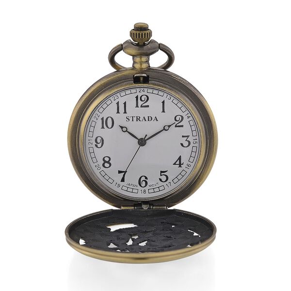 STRADA - Japanese Reines Eisen Antike Bronze Plattierung Uhren 91.4 cm ca. 45,00g image number 4