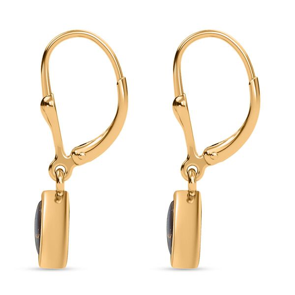 Ammolit Ohrringe 925 Silber 750 Gelbgold Vermeil ca. 0.99 ct image number 5