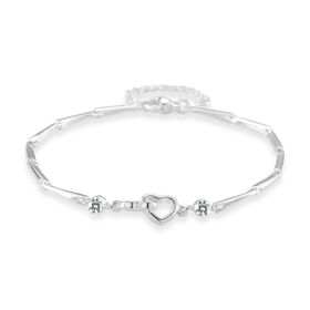 Weißer Kristall Armband ca. 19 cm Messing Standard