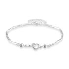 Weißer Kristall Armband ca. 19 cm Messing Standard