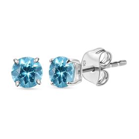 D’joy AA Betroka Blauer Apatit Ohrringe 925 Silber rhodiniert ca. 1.16 ct