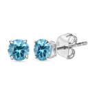 D’joy AA Betroka Blauer Apatit Ohrringe 925 Silber rhodiniert ca. 1,16 ct.