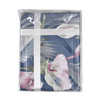 2er-Set Bett- und Kissenbezug, Größe 135x200 cm und 80x80 cm, Blatt- und Blumenmuster, Blau image number 5