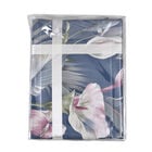 2er-Set Bett- und Kissenbezug, Größe 135x200 cm und 80x80 cm, Blatt- und Blumenmuster, Blau image number 5