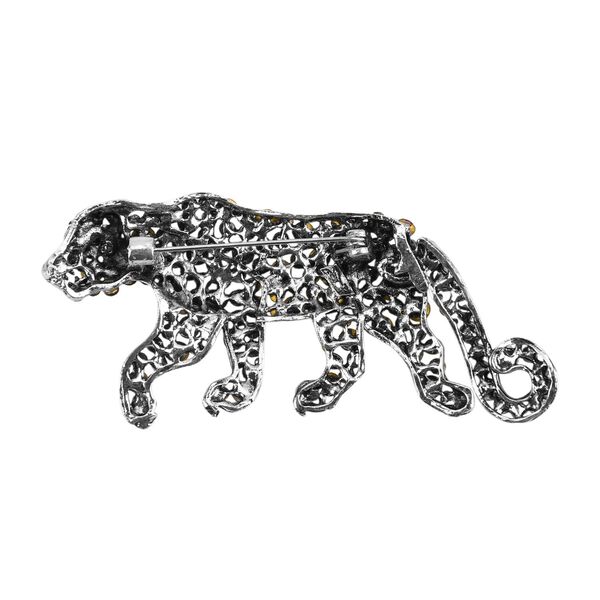 Mehrfarbiger Kristall Brosche Antik-silber-Plattierung image number 4